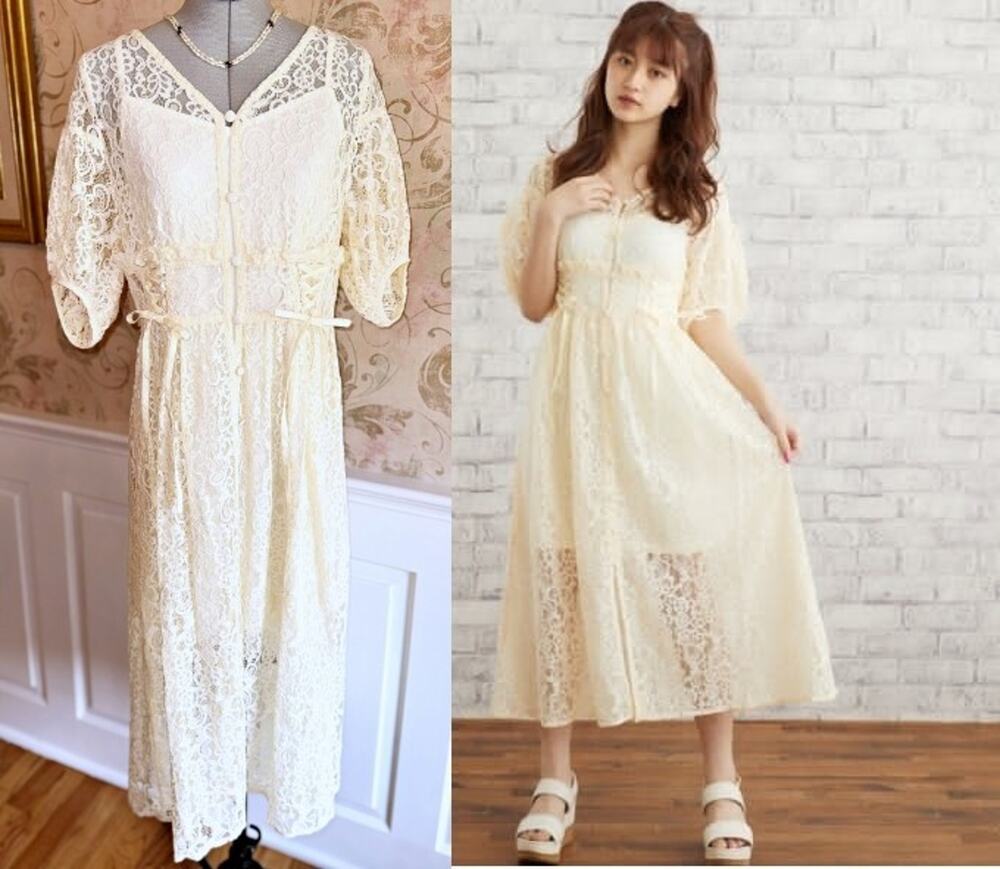 Liz Lisa Lace Long Dress Gown Cami Tank J Fashion Gyaru Himekaji Lolita Japan